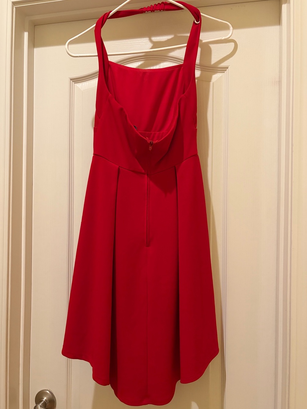 Red Halter High-Low Party Dress - Picture 4 of 6